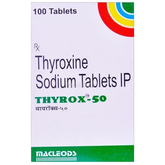thyrox 50mcg tablet 100's